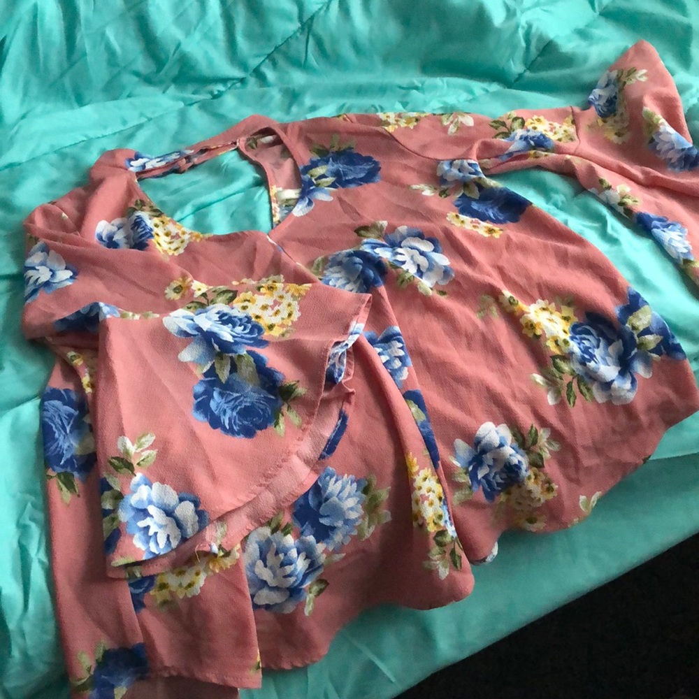 Flowy Pink and Blue Top!